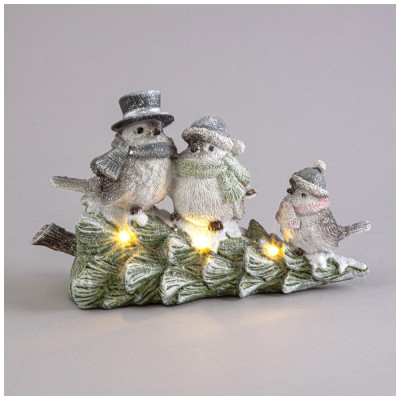 Статуэтка "ПТИЧКИ" с led-подсветкой 22х9,5х13 см LEFARD 121-118-2