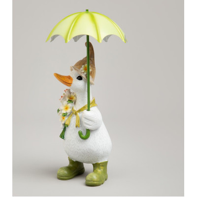 Статуэтка "УТКА ПОД ЗОНТИКОМ" 11х11х20 см LEFARD 121-159-1