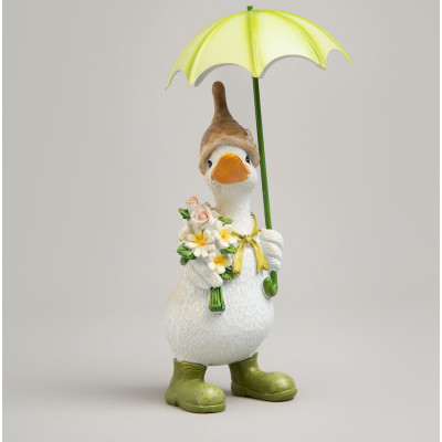 Статуэтка "УТКА ПОД ЗОНТИКОМ" 11х11х20 см LEFARD 121-159-2