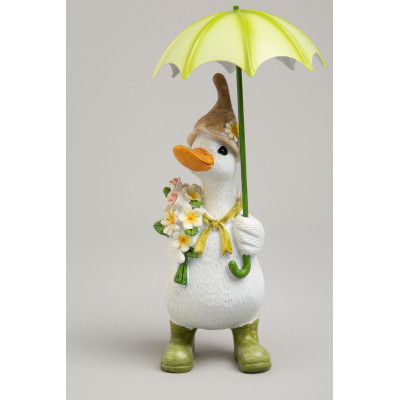 Статуэтка "УТКА ПОД ЗОНТИКОМ" 11х11х20 см LEFARD 121-159