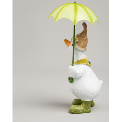 Статуэтка "УТКА ПОД ЗОНТИКОМ" 11х11х20 см LEFARD 121-159-4