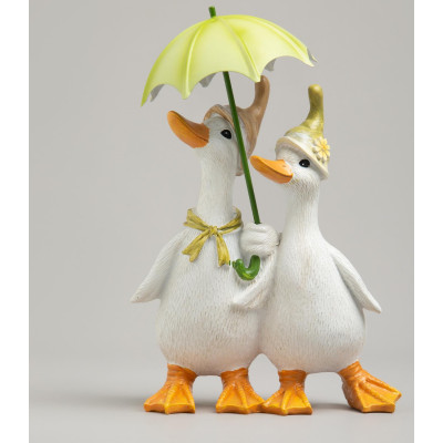 Статуэтка "УТОЧКИ ПОД ЗОНТИКОМ" 15х10х21,5 см LEFARD 121-161