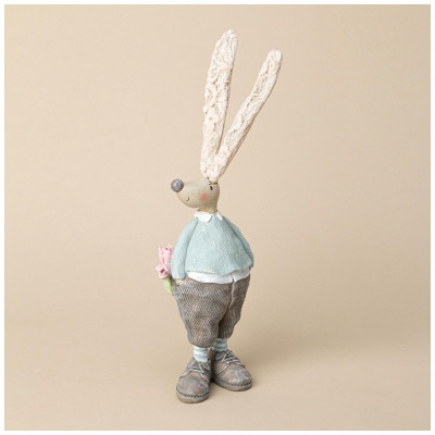 Фигурка декоративная кролик 8.5x7x28 см LEFARD 125-302-1