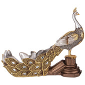 Подставка под бутылку " ПАВЛИН" 32.5*14*25.5 см. серия " МАХАРАДЖИ" (кор=6шт.) LEFARD 146-1645