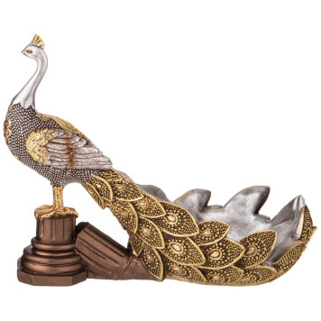 Подставка под бутылку " ПАВЛИН" 32.5*14*25.5 см. серия " МАХАРАДЖИ" (кор=6шт.) LEFARD 146-1645-2