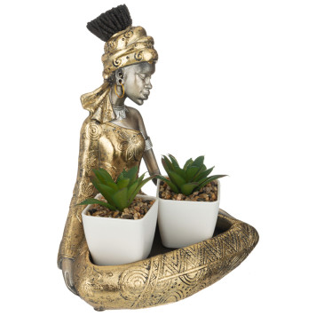 Подставка декоративная для мелочей " АФРИКАНКА" 17*13,5*20,5 см LEFARD 146-1803-1