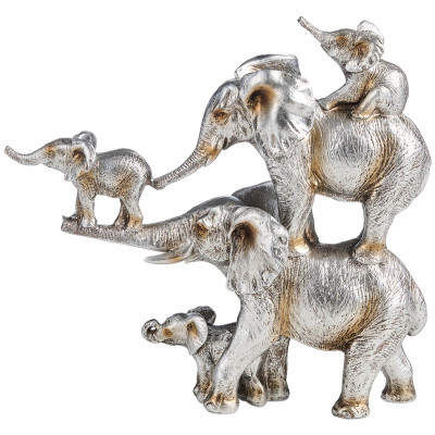 Фигурка декоративная "СЕМЬЯ СЛОНОВ" 22,8х7,2х21,3см LEFARD 146-1859-1