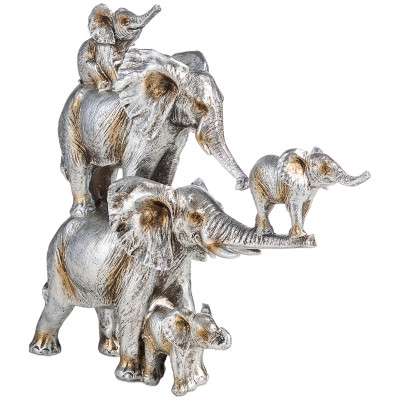 Фигурка декоративная "СЕМЬЯ СЛОНОВ" 22,8х7,2х21,3см LEFARD 146-1859