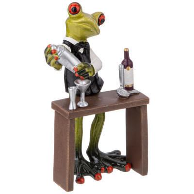 Фигурка декоративная " ЛЯГУШКА-БАРМЕН" 9, 5х6, 5х16, 2 см LEFARD 146-2107-1