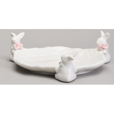 Блюдо сервировочное "КРОЛИКИ" 21,5х21,5х6 см LEFARD 146-2163-2