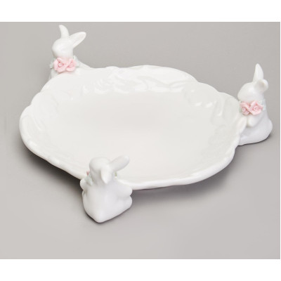 Блюдо сервировочное "КРОЛИКИ" 21,5х21,5х6 см LEFARD 146-2163