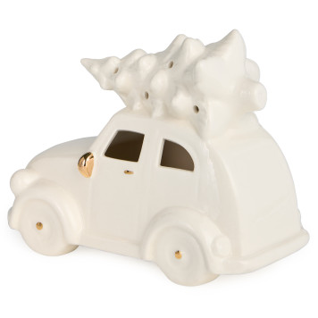 Фигурка "МАШИНКА С ЕЛКОЙ" с led-подсветкой 16,2*8,3*12,5 см LEFARD 146-2188-1