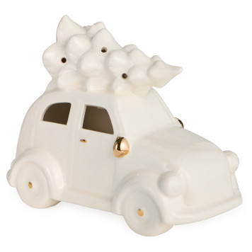 Фигурка "МАШИНКА С ЕЛКОЙ" с led-подсветкой 16,2*8,3*12,5 см LEFARD 146-2188-2