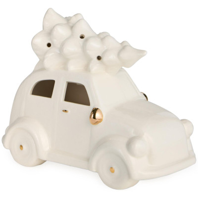 Фигурка "МАШИНКА С ЕЛКОЙ" с led-подсветкой 16,2*8,3*12,5 см LEFARD 146-2188-2