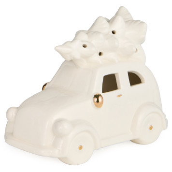 Фигурка "МАШИНКА С ЕЛКОЙ" с led-подсветкой 16,2*8,3*12,5 см LEFARD 146-2188