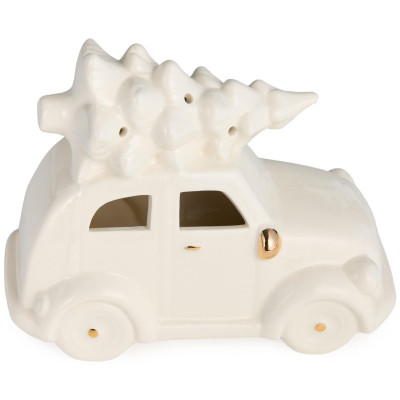 Фигурка "МАШИНКА С ЕЛКОЙ" с led-подсветкой 16,2*8,3*12,5 см LEFARD 146-2188-3