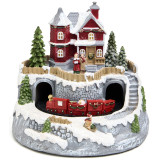 Музыкальная статуэтка "ЗАГОРОДНЫЙ ДОМИК" с led-подсветкой 19,5х19,5х17,5 см LEFARD 146-2228