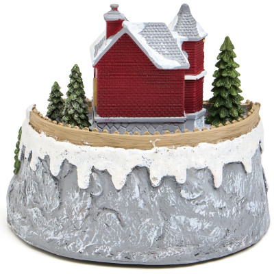 Музыкальная статуэтка "ЗАГОРОДНЫЙ ДОМИК" с led-подсветкой 19,5х19,5х17,5 см LEFARD 146-2228-4