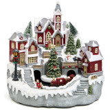 Музыкальная статуэтка "ЗИМНИЙ ГОРОДОК" 28х28,5х27 см LEFARD 146-2229