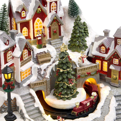 Музыкальная статуэтка "ЗИМНИЙ ГОРОДОК" 28х28,5х27 см LEFARD 146-2229-1