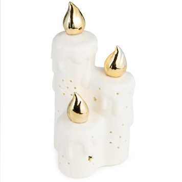 Статуэтка "СВЕЧИ" c led-подсветкой 9,3х8,6х17,7 см LEFARD 146-2253-3