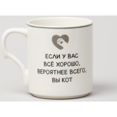 Набор кружек "MEOW" 4шт на подставке 368мл. (кор=8шт.) LEFARD 153-946-11