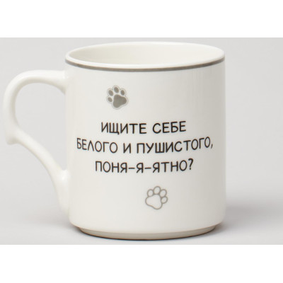 Набор кружек "MEOW" 4шт на подставке 368мл. (кор=8шт.) LEFARD 153-946-5