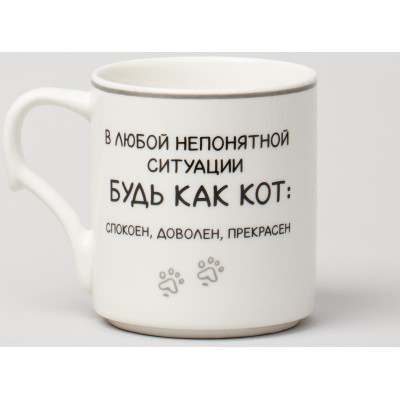 Набор кружек "MEOW" 4шт на подставке 368мл. (кор=8шт.) LEFARD 153-946-7