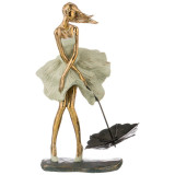 Статуэтка "С ЗОНТОМ" 21*12*32 см. серия "ФЬЮЖН" (кор=6шт.) LEFARD 154-579