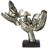 Статуэтка "НЕ ВИЖУ, НЕ СЛЫШУ, НЕ СКАЖУ" 30.5*9*34 см. серия "ФЬЮЖН" (кор=4шт.) LEFARD 154-590