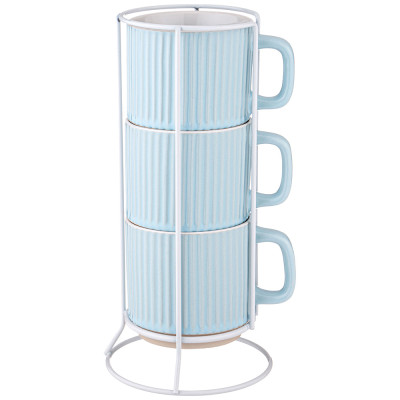 Набор чашек из 3 шт. на металлической подставке 260 мл LEFARD 155-768