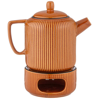 Чайник 900 мл коллекция "АРТ-ДЕКО" с подставкой для подогрева LEFARD 155-776-1