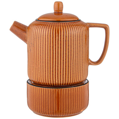 Чайник 900 мл коллекция "АРТ-ДЕКО" с подставкой для подогрева LEFARD 155-776