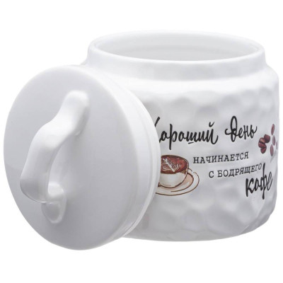 Банка для сыпучих продуктов коллекция "CRUMPLED" 13*13*15 см LEFARD 157-208-1