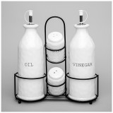 Набор емкостей для масла/уксуса и специй коллекция "KITCHEN" на подставке 5 пр. 8*20,5 см / 5*8 см LEFARD 157-243