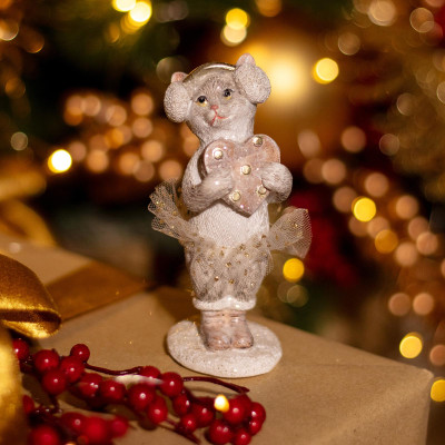 Статуэтка "КОШЕЧКА С СЕРДЦЕМ" 5,5х5х12 см LEFARD 162-1287-1