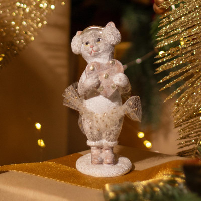 Статуэтка "КОШЕЧКА С СЕРДЦЕМ" 5,5х5х12 см LEFARD 162-1287