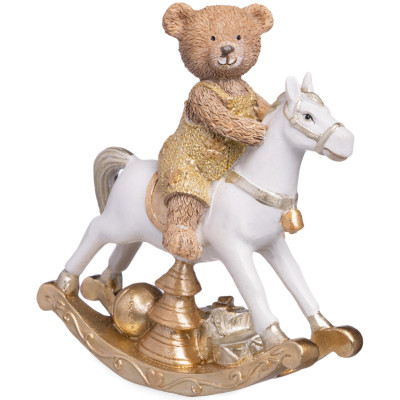 Статуэтка "МИШКА НА КОНЕ-КАЧАЛКЕ" 13х6х15 см LEFARD 162-1304-2