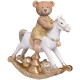 Статуэтка "МИШКА НА КОНЕ-КАЧАЛКЕ" 13х6х15 см LEFARD 162-1304