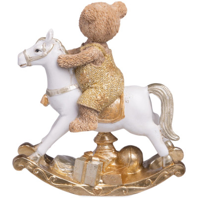 Статуэтка "МИШКА НА КОНЕ-КАЧАЛКЕ" 13х6х15 см LEFARD 162-1304-4