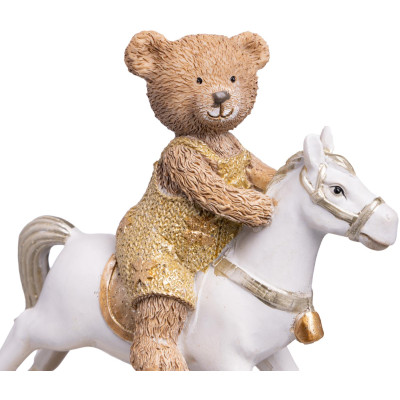 Статуэтка "МИШКА НА КОНЕ-КАЧАЛКЕ" 13х6х15 см LEFARD 162-1304-5