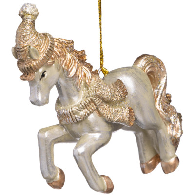 Елочное украшение "ЛОШАДКА" 8х2,5х10 см LEFARD 162-1322-1