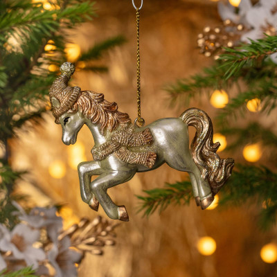 Елочное украшение "ЛОШАДКА" 8х2,5х10 см LEFARD 162-1322