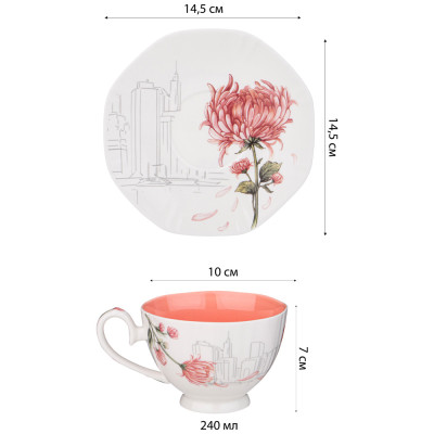 Чайный набор "BLOSSOM" на 6 пер. 12 пр. 240 мл (кор=8наб) LEFARD 165-534-1