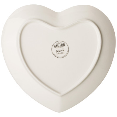 Тарелка "LOVE YOU" сердце 16,5 см (кор=64шт.) LEFARD 165-556-1