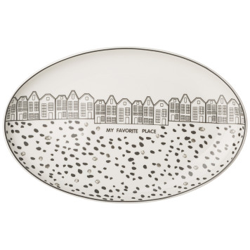 Блюдо овальное "LOVE YOU" 30,5 см (кор=24шт.) LEFARD 165-558