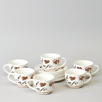 Чайный набор "COFFEE MANIA" на 6 пер. 12 пр. 250 мл LEFARD 165-569