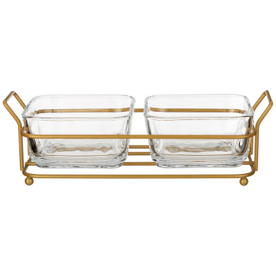 Менажница 2 секции на подставке 270 мл 10,5*10,5*5,5см LEFARD 172-135