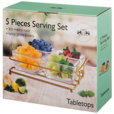 Менажница 4 секции на подставке 270 мл 10,5*10,5*5,5см LEFARD 172-137