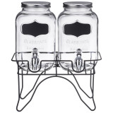 Диспенсеры для напитков 2 штуки по 4 л на подставке 14*14*26 см LEFARD 172-180